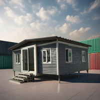 Maison préfabriquée en acier insonorisée de 20 pieds, extensible, deux chambres avec cuisine, villa d'hôtel miniature de luxe