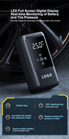 Starter Jumper Mobil 800A Arus Puncak 8000mAh untuk Truk & Motor dengan Baterai Lithium Polimer, Pompa Ban & Pompa Udara