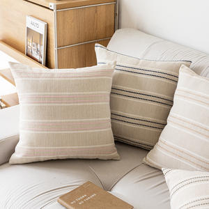 Fundas de Almohada Modernas a Rayas, Cuadradas, 45x45cm, Transpirables, Mezcla de Algodón y Poliéster, para Sala de Estar, Sofá, Multicolores - Product Image 2