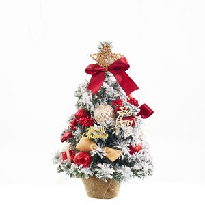 Mini Christmas <b>Tree</b> with Bell Bow Knot Green Pine White <b>LED</b> <b>Light</b> Xmas <b>Tree</b> Desktop Christmas Star <b>Tree</b> - Product Image 5