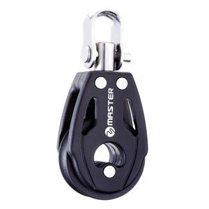 Poulie à bille pour bateau à voile, diamètre de roue 29 mm, diamètre de câble 8 mm, roue simple/ pivotante/ avec manille, accessoire BB-0201F - Product Image 4