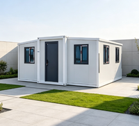 Maison conteneur extensible 3 sections, maison modulaire préfabriquée, installation rapide, maison pliante gris clair pour habitation