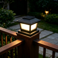 Lampe solaire sans fil pour poteau, éclairage extérieur pour piliers, lampes solaires pour portails et piliers en pierre