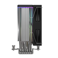 COOLLEO-Radiateur PC à affichage digital intelligent B60 DIG V2, 6 caloducs, refroidisseur d'air thermique, refroidisseur de CPU ARGB LGA 115X/1200/1700/1851