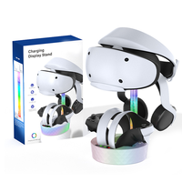Vente chaude multi-fonctionnelle pour PS5/PS VR2 Base de charge d'aspiration magnétique avec station de charge de stockage d'éclairage RVB