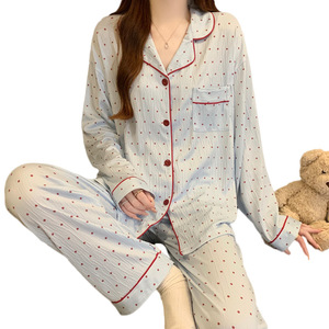 Fornitura di fabbrica prezzo più basso abbigliamento da notte da <span class=keywords><strong>donna</strong></span> <span class=keywords><strong>in</strong></span> <span class=keywords><strong>cotone</strong></span> latte da <span class=keywords><strong>donna</strong></span> set di abbigliamento da casa pigiama <span class=keywords><strong>vestiti</strong></span> per la casa - Product Image 1