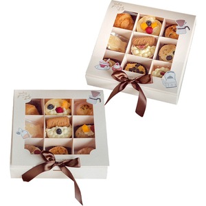 Caja de cartón personalizada para pastel, cartón blanco y marrón a granel de 10x10x5 - Product Image 3