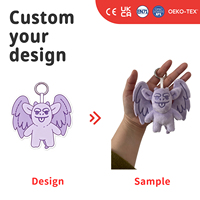 Llavero de Peluche Personalizado de Fantasía, Colgante de Personaje de Anime Personalizado, Amuleto Kawaii para Bolsos, Mascota Coleccionable OEM ODM, Juguete Colgante