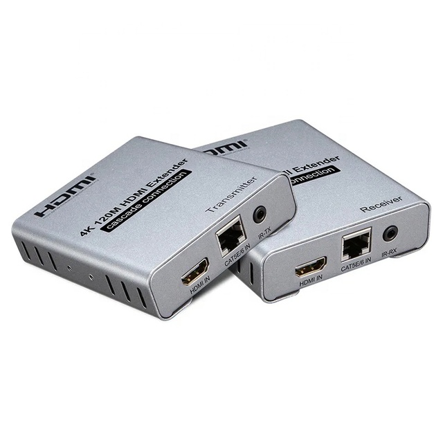 Xput Wholesale 4K HDMI 1.4 Extender 120M Cat5e Cat6 Lan Extender Cascade Connection One to Many Mode With IR Function