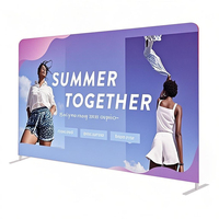 Support d'affichage en tissu extensible personnalisé avec impression pleine surface pour stand de salon professionnel OEM