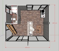 Maison modulaire préfabriquée en acier de 40 pieds, conteneur détachable, cabine, boutique, usage d'urgence, maison mobile de secours, bureau, habitation