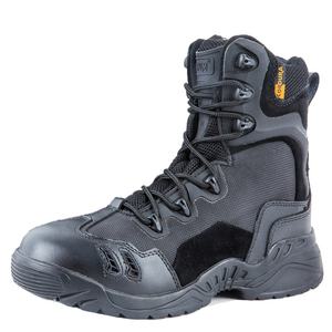 高足首黒ジャングル本革軍のブーツ軍の戦闘ブーツ - Product Image 2