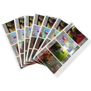 Custom Lamination Foil Hot Stamping ID Security 3D Overlay Hologram Holographic Label Sticker Sheet