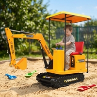 Grandes excavatrices d'amusement pour enfants, intérieures/extérieures, en métal et fibre de verre, populaires dans les écoles et les centres commerciaux