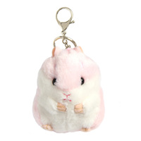 Porte-clés en peluche hamster adorable, best-seller en gros, pendentif animal de dessin animé en peluche pour sac à main, sac à dos, décoration, cadeau de mariage