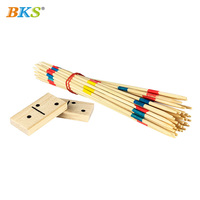 Juego de Mikado de Madera Colorido BKS, Juguete Educativo para Niños de 5 a 7 Años, Divertidos Palillos en Caja, Diseño Personalizado, Unisex