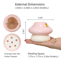 Joli pot à fleurs champignon aux formes variées, pot à succulentes en résine, artisanat fantaisie pour la maison, le jardin, le bureau, la décoration d'étagère, cadeau sur le thème de la forêt