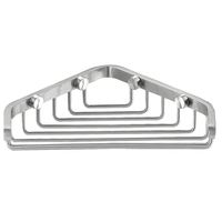 Panier d'angle de salle de bain en acier inoxydable en forme de triangle en métal Étagère de douche Support organisateur de rangement mural
