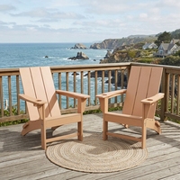 Chaise Adirondack moderne, durable et empilable en HDPE avec garantie de 3 ans pour terrasse extérieure
