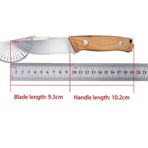 Cuchillo recto de hoja fija para exteriores <span class=keywords><strong>FOX</strong></span> con mango de madera para Camping, caza y hogar, cuchillo de fruta de grado DIY de acero inoxidable - Product Image 6