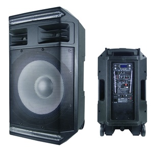 Ensembles de karaoké portables alimentés par batterie 1300W 15 pouces avec woofer, DJ/PA, boîte à son, LED+Support+Micro+Égaliseur+ECHO+MP3+RC Bocina Parlante - Product Image 1