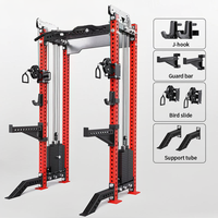 Máquina de entrenamiento funcional selectorizada comercial con media estación de pesas y sistema de cable para entrenamiento de fuerza de cuerpo completo