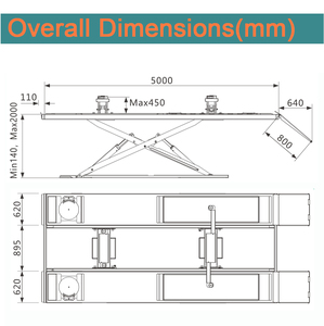 Elevador de Tijera <span class=keywords><strong>para</strong></span> Alineación de Ruedas Jidbao BN-BDJ002 de 5 m, Hidráulico, 5000 kg, Superfino, con Certificación CE, Grado <span class=keywords><strong>Comercial</strong></span>, Producto de <span class=keywords><strong>Seguro</strong></span> Pacific - Product Image 6
