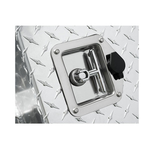 세미 트럭 용 거울 마감 도어 두통 랙 3 개가있는 68 "X 80" 알루미늄 평판 트레일러 캡 랙 - Product Image 4