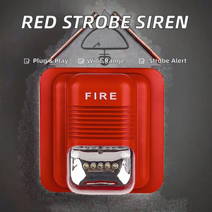 Avertisseur sonore <span class=keywords><strong>d</strong></span>'<span class=keywords><strong>alarme</strong></span> <span class=keywords><strong>incendie</strong></span> à LED rouge 12V CC de haute qualité, en ABS, avec lumière stroboscopique, installation facile, portée de <span class=keywords><strong>d</strong></span>étection 10-20m pour utilisation en urgence - Product Image 3