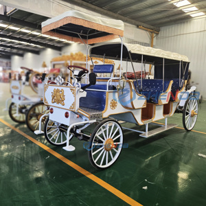 Sightseeing Carriage with Roof Outdoor Christmas Decoration Horse Wagon/romantic Wedding Electric Sightseeing Horse Carriage - Product Image 4