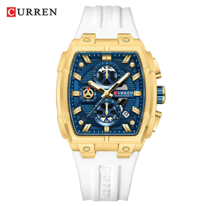 นาฬิกาข้อมือผู้ชาย CURREN 8488 หรูหรา ดีไซน์สี่เหลี่ยม ควอตซ์ กันน้ำ เรืองแสง โครโนกราฟ พร้อมฟังก์ชั่นวันที่ - Product Image 5