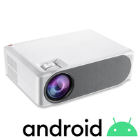 Projecteur portable 4K 1080P Android 9 pour intérieur/extérieur avec mise au point manuelle pour salles de réunion et cinéma - Faisceau LED