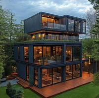 Maison conteneur à 2 étages, maison préfabriquée modulaire personnalisée, structure en acier pour hôtel de luxe, complexe hôtelier, vente en gros directe d'usine