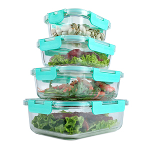 Hochwertiger Rechteckiger Ofenfester Glas-Lebensmittelbehälter aus Borosilikatglas Auslaufsicher BPA-Frei Bento-Lunchbox Mahlzeitenbehälter - Product Image 4
