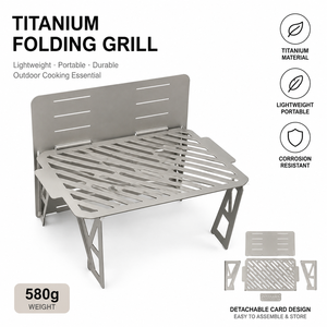 Parrilla Plegable de Titanio para Camping, Parrilla Portátil para Barbacoa al Aire Libre, para Senderismo, Picnic, Cocina, Servicio Personalizado OEM ODM - Product Image 1