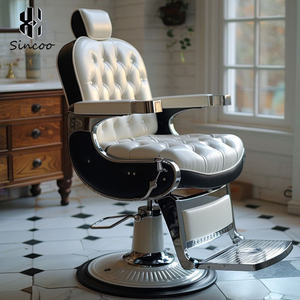 Professional Barber <b>Chair</b> Salon Hydraulic Pump Modern Classic <b>Reclining</b> Luxury <b>Black</b> Metal 360 Degree Swivel Barber Shop - Product Image 1