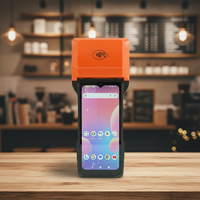 Terminal de point de vente Android 14 commercial avec imprimante thermique intégrée de 80 mm pour l'impression de commandes en ligne dans les restaurants