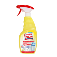 Hyperclean 550ml Nettoyant Salle de Bain Parfum Citron en Spray Mousse Décontaminante Aquatique pour Carrelage, Verre, Douche, Désodorisant et Détachant