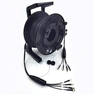Tùy chỉnh chiều dài 500ft LC ST 4 6 8 12 sợi bọc thép chiến thuật sợi quang vá cáp với Cáp Reel trường hợp chuyến bay cho tổ chức sự kiện AV - Product Image 1