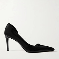 Chaussures de travail pour femmes personnalisées, de haute qualité, en cuir verni imprimé, à talons fins de 8 cm, à bout pointu, à enfiler, respirantes