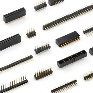 2-40p dip smt tek sıra pcb 1.27mm Pin düz başlık konektörü 2mm 2.54mm dikey sağ açı pin dişi başlık