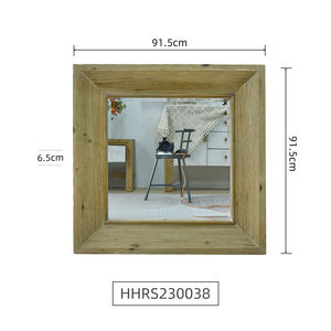 New Arrival Eco-friendly 5mm Thick Home Decor Rustic <b>Square</b> Large Solid Wood Framed Wall <b>Mirror</b> for Everyday Use Antique Design - Product Image 4