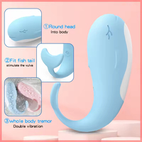 Produits pour adultes Climax Sex : Vibrateur portable œuf de poisson vibrant en forme de baleine, chauffant, télécommandé sans fil, pour le point G féminin