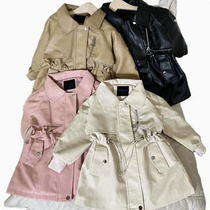 Size 100-150 Spring and Autumn Youth Overcoat Girls <strong>Coat</strong> Medium Length Double Breasted Fashion Girls Clothing - Product Image 6