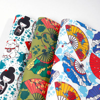 Ensemble de papier d'emballage cadeau japonais 50*70 cm en gros 6 pièces feuille de papier d'emballage d'impression de logo