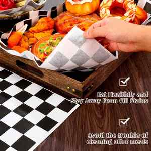 2026 Deli 12\" X 12\" Waxed Red Sandwich Paper <b>Wraps</b> Grease Resistant Food Basket Liners for Fast Food Cheese Picnics Cookie PE - Product Image 2