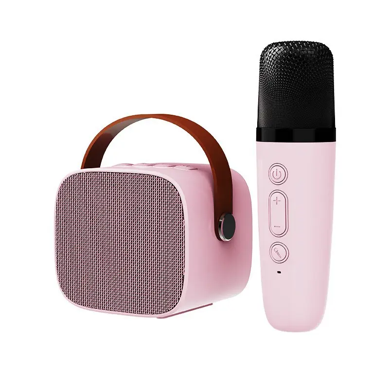 2023 Newest Wireless Mini Karaoke Speaker and Microphone Portable Home BT Party Speaker Mic Gift