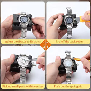 Kit d'outils de réparation de montres DIY OEM 149 pièces avec étui zippé, tournevis et kit de retrait de bracelet pour l'entretien domestique et de bijoux - Product Image 6