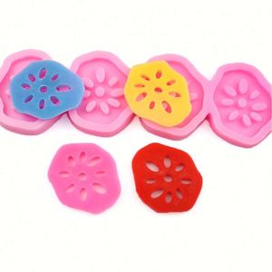 Moule à chocolat en forme de tranches croustillantes de racine de lotus. Moule en silicone pour dentelle sucrée, queue de sirène 3D en pâte à sucre. OEM/ODM - Product Image 1