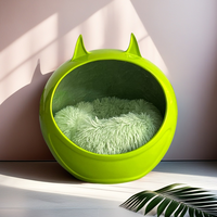 Lit pour chat en forme de dôme antibactérien personnalisé, maison pour animaux de compagnie semi-fermée de luxe, nouveau matériau, abri intérieur, cachette pour chaton
